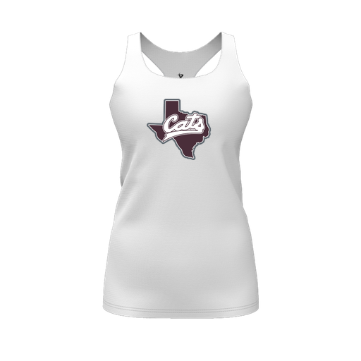 [CUS-DFW-RCBK-PER-WHT-FYS-LOGO1] Racerback Tank Top (Female Youth S, White, Logo 1)