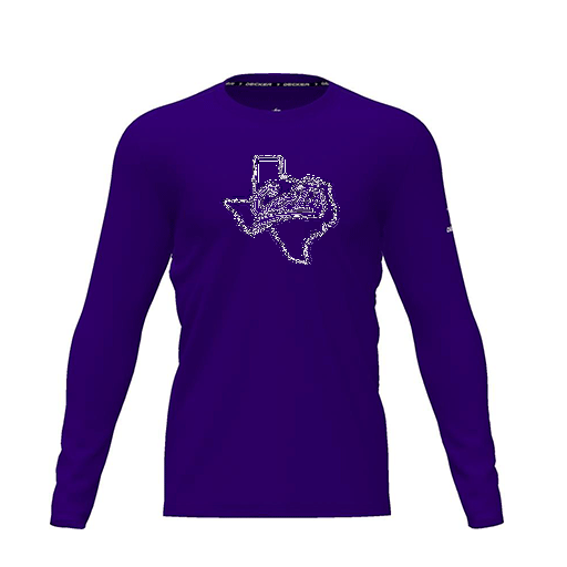 [CUS-DRIF-TEES-PER-CNK-LSL-PUR-YXS-LOGO2] Dri Fit Performance T-Shirt (Youth XS, Purple, Logo 2, Long Sleeve)