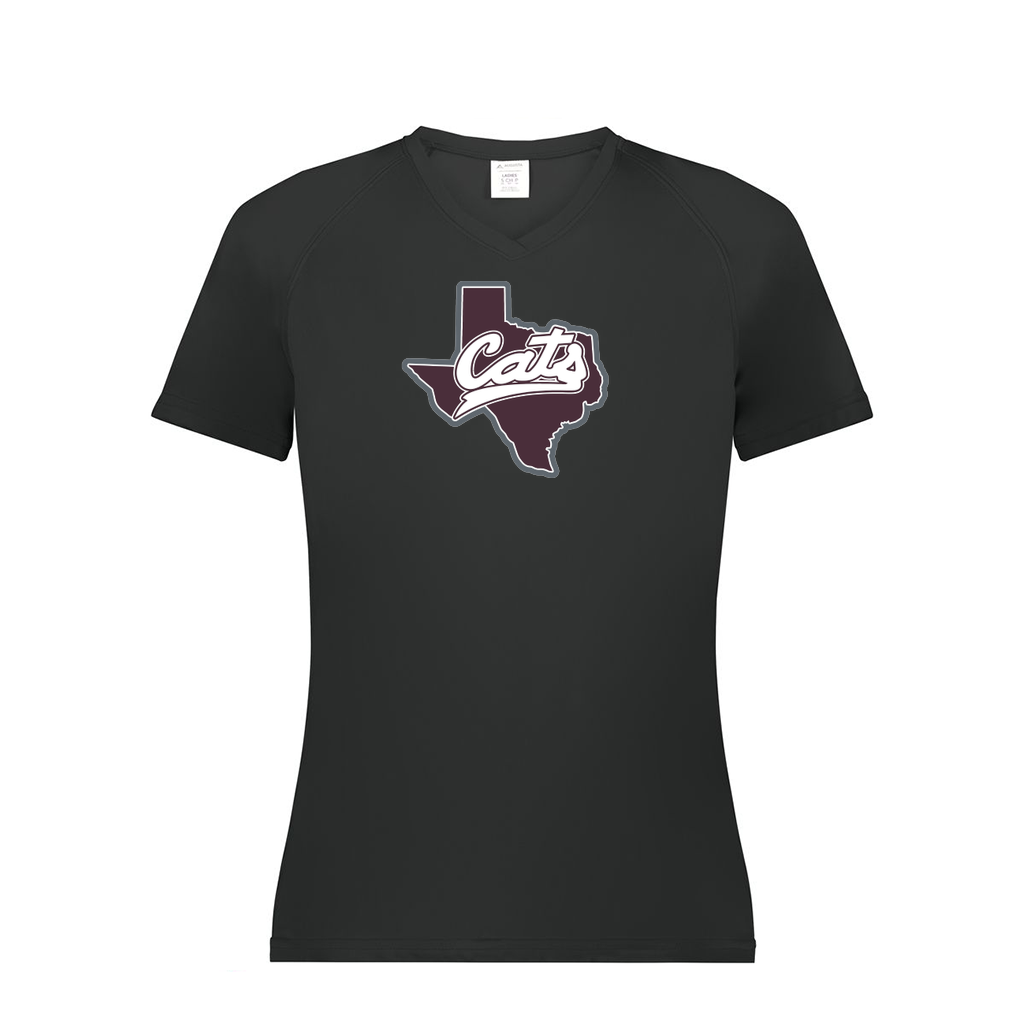 Ladies Smooth Sport V-Neck T-Shirt