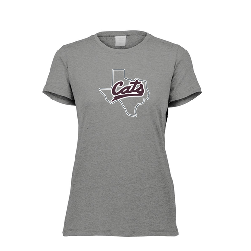 [FTSCUBGY-FAXS-LOGO2] Decker Women's Tri-Blend T-Shirt - Short Sleeve (Female Adult XS, Gray, Logo 2)