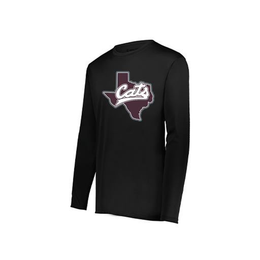 [222822.080.XS-LOGO1] Men's LS Smooth Sport Shirt (Adult XS, Black, Logo 1)