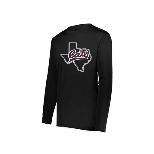 [222822.080.XS-LOGO2] Men's LS Smooth Sport Shirt (Adult XS, Black, Logo 2)