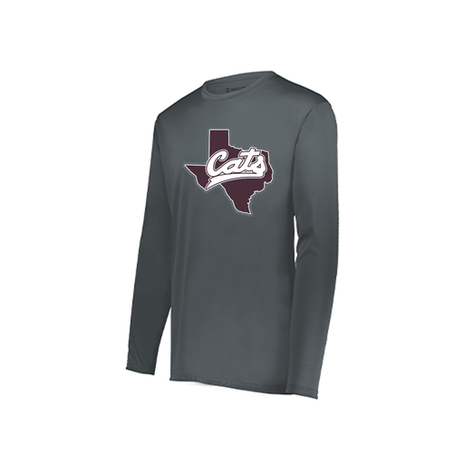 [222822.059.XS-LOGO1] Men's LS Smooth Sport Shirt (Adult XS, Gray, Logo 1)