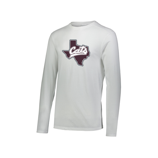 [FTLCUBWH-AXS-LOGO1] Decker Men's Tri-Blend T-Shirt - Long Sleeve (Adult XS, White, Logo 1)