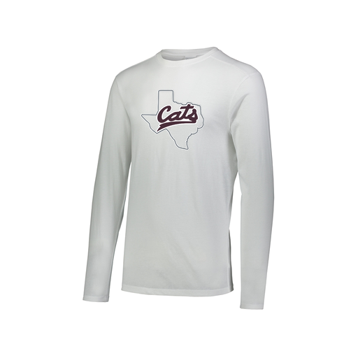 [FTLCUBWH-AXS-LOGO2] Decker Men's Tri-Blend T-Shirt - Long Sleeve (Adult XS, White, Logo 2)