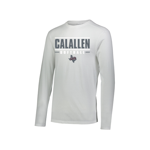 [FTLCUBWH-AXS-LOGO3] Decker Men's Tri-Blend T-Shirt - Long Sleeve (Adult XS, White, Logo 3)