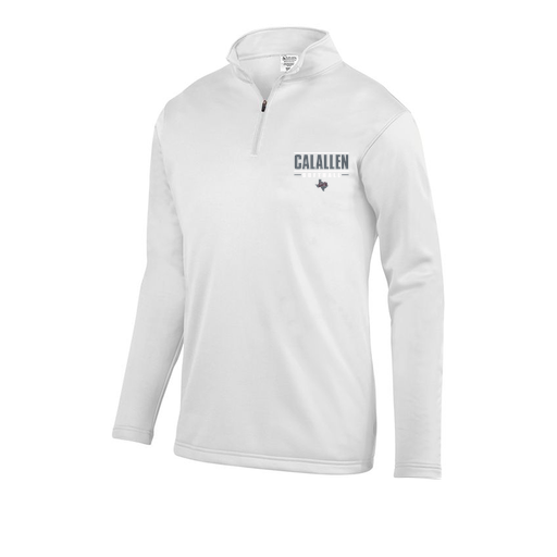 [FOLQFFWH-AS-LOGO3] Decker Men's FlexFleece 1/4 Zip (Adult S, White, Logo 3)