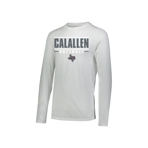 [FTLCUBWH-YS-LOGO3] Decker Youth Tri-Blend T-Shirt - Long Sleeve (Youth S, White, Logo 3)