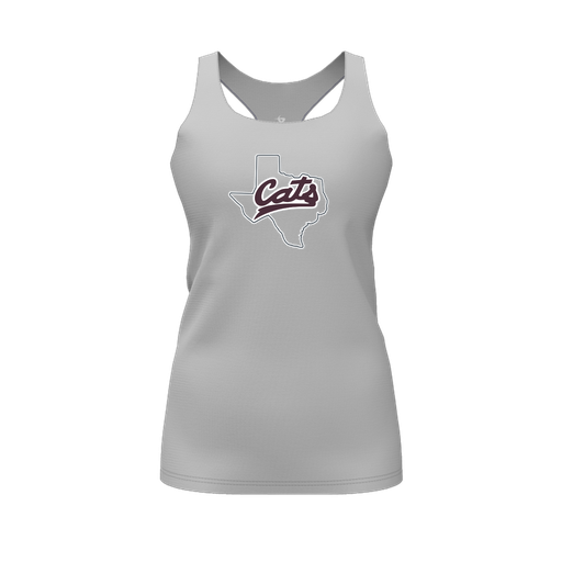 [CUS-DFW-RCBK-PER-GRY-FYS-LOGO2] Racerback Tank Top (Female Youth S, Gray, Logo 2)