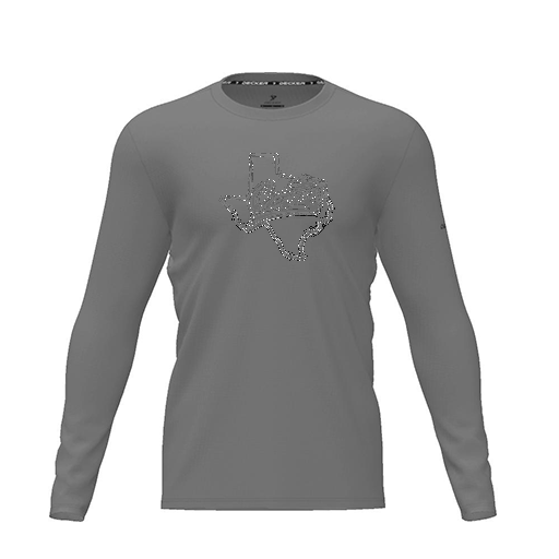 [CUS-DRIF-TEES-PER-CNK-LSL-GRY-YXS-LOGO2] Dri Fit Performance T-Shirt (Youth XS, Gray, Logo 2, Long Sleeve)