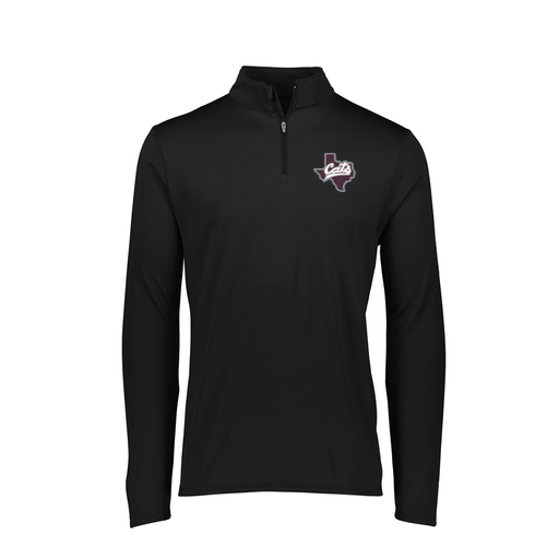 [FTLQFLBK-FAXS-LOGO1] Decker Women's Flex-Lite 1/4 Zip Shirt (Female Adult XS, Black, Logo 1)