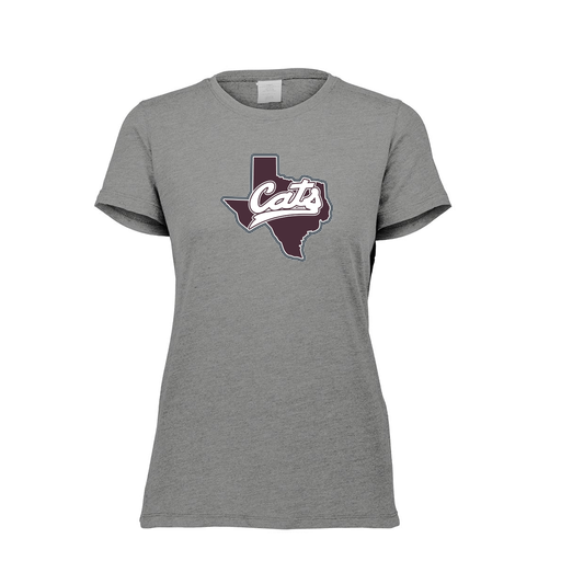 [FTSCUBGY-FAXS-LOGO1] Decker Women's Tri-Blend T-Shirt - Short Sleeve (Female Adult XS, Gray, Logo 1)