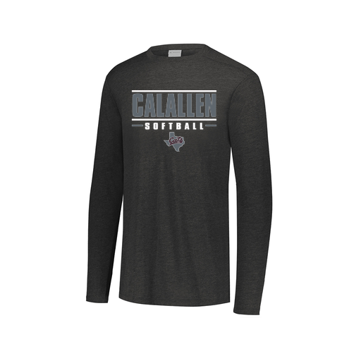 [FTLCUBBK-AXS-LOGO3] Decker Men's Tri-Blend T-Shirt - Long Sleeve (Adult XS, Black, Logo 3)