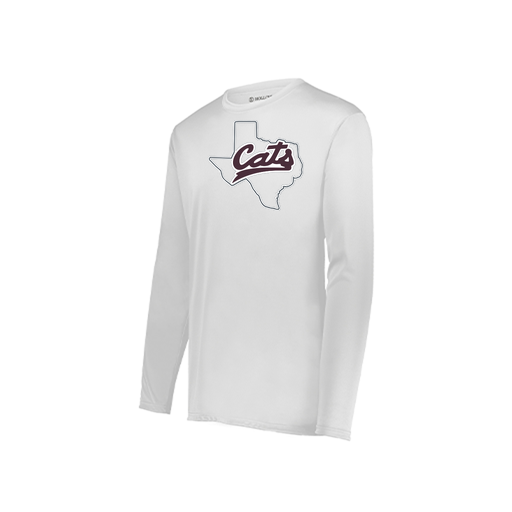 [222823.005.S-LOGO2] Youth LS Smooth Sport Shirt (Youth S, White, Logo 2)