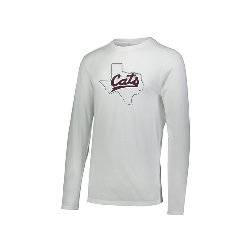 [FTLCUBWH-YS-LOGO2] Decker Youth Tri-Blend T-Shirt - Long Sleeve (Youth S, White, Logo 2)