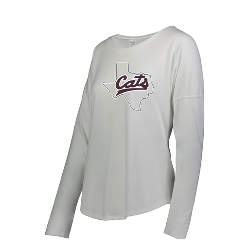 [3077.005.S-LOGO2] Ladies LS Ultra-blend T-Shirt (Female Adult S, White, Logo 2)