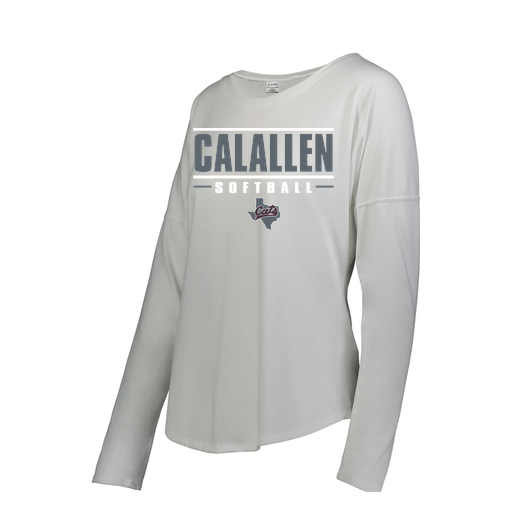 [FTLCUBWH-FAS-LOGO3] Decker Women's Tri-Blend T-Shirt - Long Sleeve (Female Adult S, White, Logo 3)